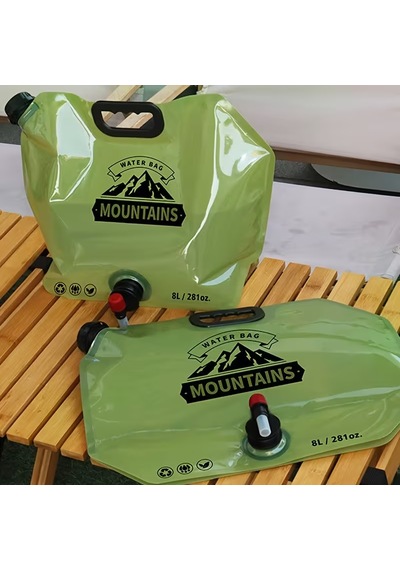 8 Litre Katlanabilir Musluklu Su Kabı - Kamp Ve Doğa - Taşıma Kul Çok Renkli