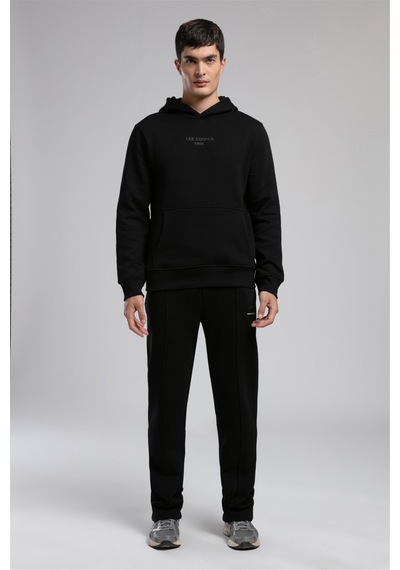 Lee Cooper Videl Erkek Kapüşonlu Sweatshirt Siyah-20991 Siyah