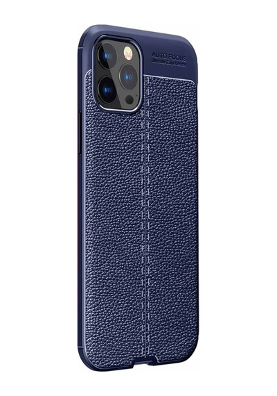 Microsonic Apple Uyumlu iPhone 13 Pro Kılıf Deri Dokulu Silikon