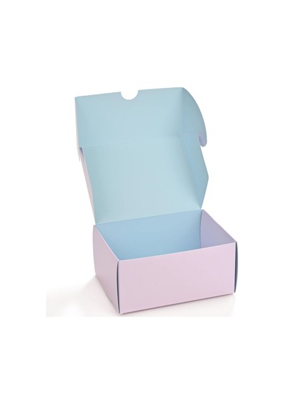 Kurabiye Kutusu Pembe-mavi 11 X 15 Cm 25 Adet