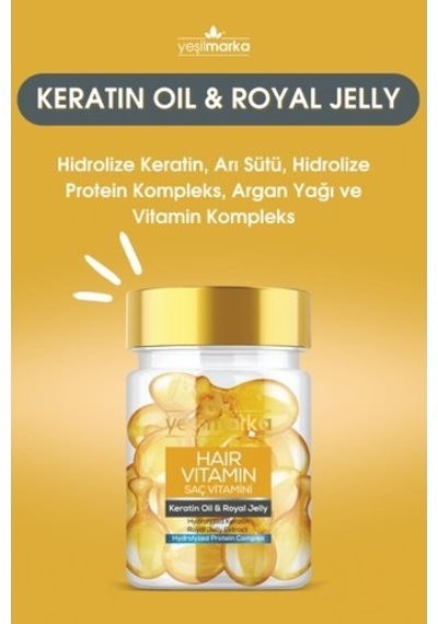 Saç Vitamini Keratin Oil & Royal Jelly Yeşilmarka