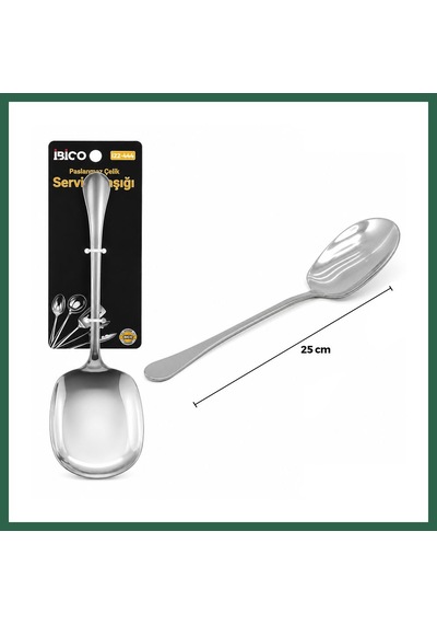 Bezos Krom 25 Cm Metal Servis Kaşık Bzs01
