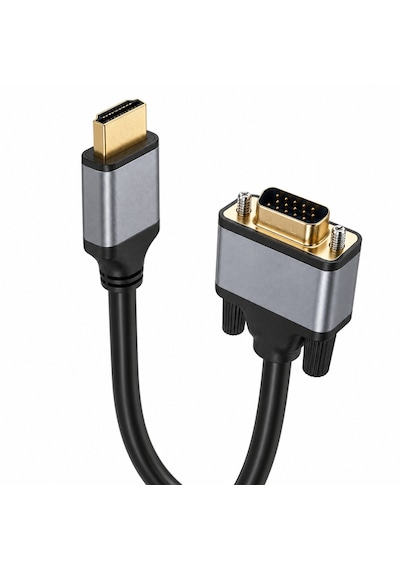 6100 Hdmı To Vga Görüntü Çevirici Dönüştürücü Adaptör Monitör Uydu Tv Kablosu 1m