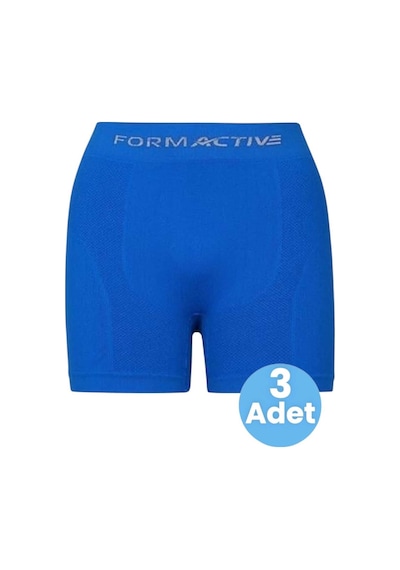 Uniquetrenders Erkek Dikişsiz/seamless Nefes Alabilen Boxer 3 Adet Saks Mavi