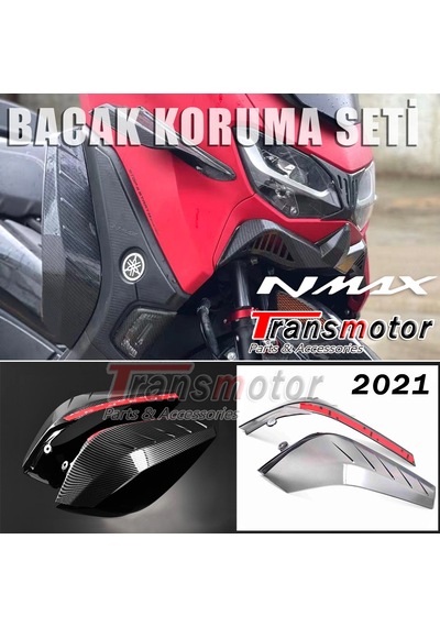 Nmax 125-155 2021 Bacak Rüzgar Koruma Seti Kasa Füme Şeffaf