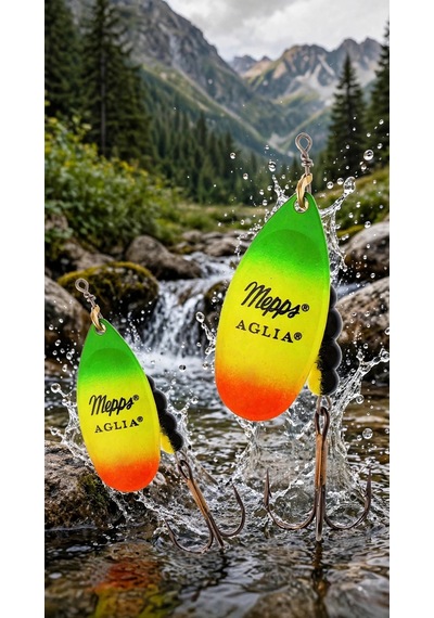 Mepps Aglia Chartreuse Alabalık Kaşığı 2 No - Gökkuşağı Serisi