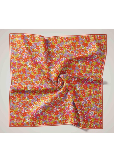 Silk Home Soft Eşarp 73081-39 Gümüş, Parlak Turuncu, Mercan, Mor, Çelik Mavi