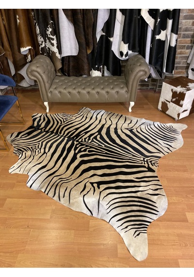 Hakiki Deri Dana Postu Kahve Zebra Baskılı 195 X 230 Cm - 2261101000014