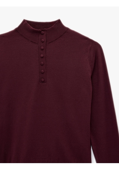 Koton Regular Fit Uzun Kollu Yarım Düğme Detaylı Dik Yaka Triko Kazak Bordo 6wak90556ht Bordo Koton Regular Fit Uzun Kollu Yarım Düğme Detaylı Dik Yaka Triko Kazak Bordo 6wak90556ht Bordo
