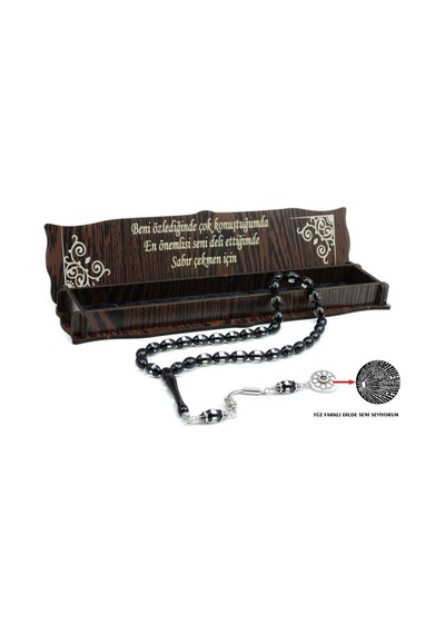 Seni Seviyorum Aksesuarlı Toz Kehribar Tesbih