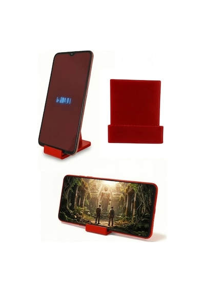 Kırmızı Mini Masa Üstü Cep Telefonu Tablet Tutucu Tutacağı Standı Us-t004k 4 4 4 4 Cm