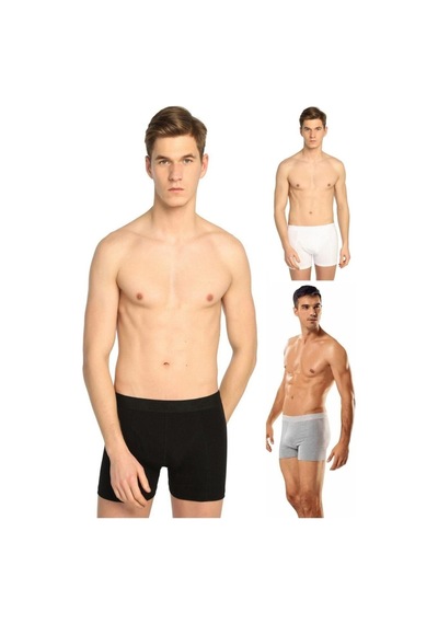 Tutku Erkek Gri Likralı Elastan Boxer 001