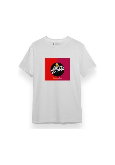 Willy Wonka Fudge Mallow Beyaz Kısa Kol Erkek Tshirt 001