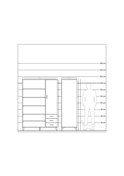 Kronos Dolap 9 Raflı 3 Çekmeceli Tek Kapaklı 132x59x195 Çam-antrasit/antrasit Antrasıt/antrasıt Kronos Dolap 9 Raflı 3 Çekmeceli Tek Kapaklı 132x59x195 Çam-antrasit/antrasit Antrasıt/antrasıt