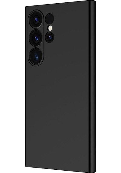 Samsung Galaxy Uyumlu S25 Ultra Kılıf Lansman İçi Kadife Kamera Korumalı Mara Silikon Kılıf-siyah