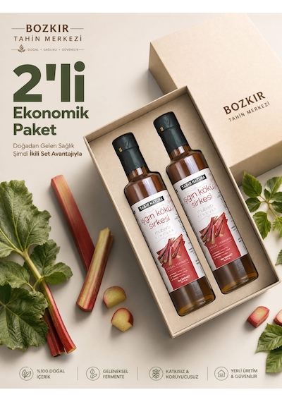 Bozkır Tahin Merkezi Işkın Kökü Sirkesi Doğal Fermantasyon 500 Ml 2 Adet Katkısız&glutensiz
