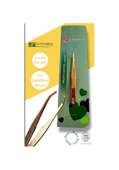 Solingen C4 Cımbız İnce,gold,orta Boy