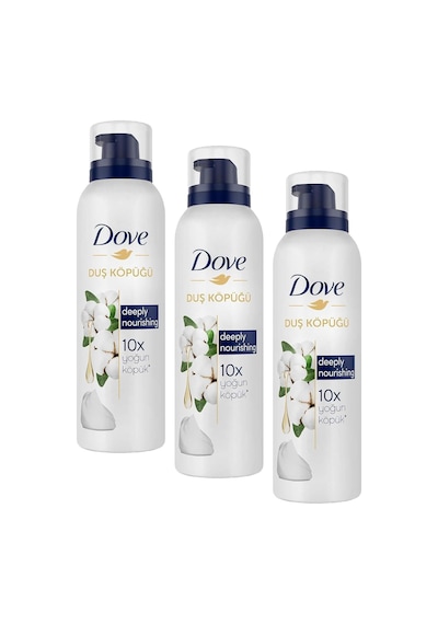 Dove Duş Köpüğü Depply Nourishing 10 Kat Daha Yoğun Köpüğe Sahip Formül 200 Ml 3 Paketi Açık Bej
