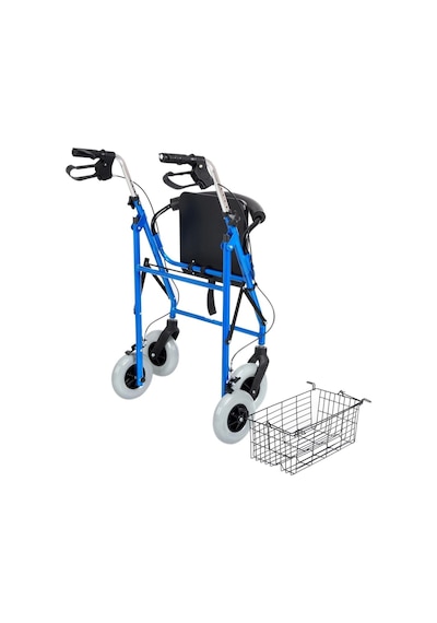 Rolatör Yürüteç Kalın Tekerlekli, 360 Dönebilen, Katlanır Alüminyum Gövde Dy049146l