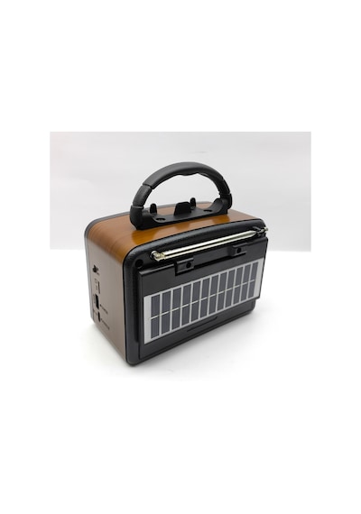 Bk-7090bts Güneş Panelli Nostaljik Radyo - Bluetooth, Usb, Sd Kart Girişli 3 Bantlı Şarjlı Radyo