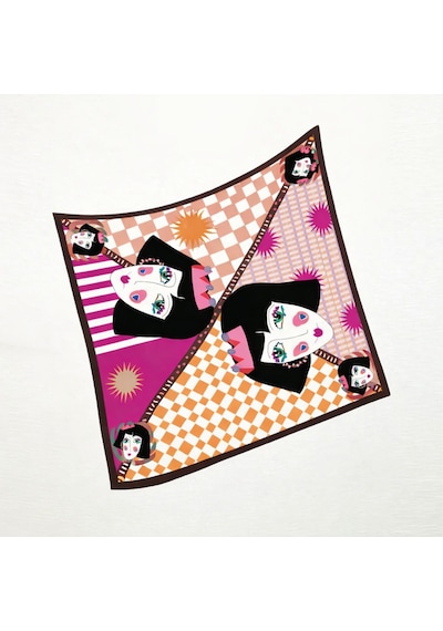 Tarzını Seç Kahverengi Queen Fular / Bandana / Aksesuar / Şal / Eşarp 70x70