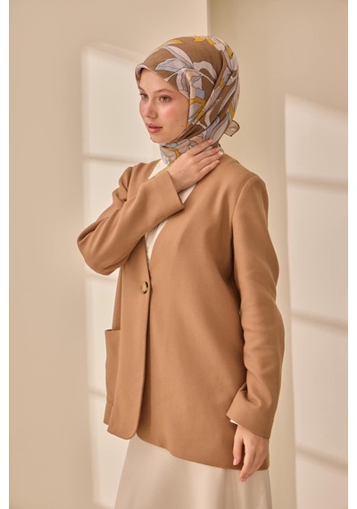 Silk Home Olinda İpek Eşarp 47003-22 Yeşil Kahve, Bebe Mavi, Hardal