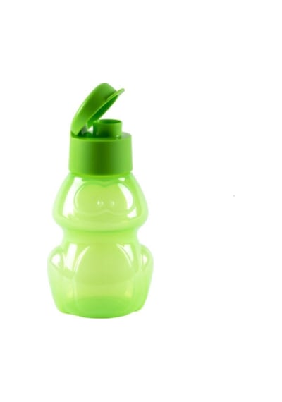 Tupperware Çocuk Şişe Kurbağa 310ml Pratik Kapak Su Şişeleri Suluk Yeşil