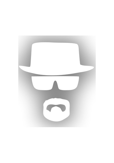 Mr. White Sticker 17x17 Cm Beyaz