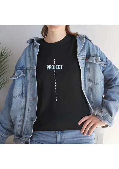 Baskılı Unisex Günlük Stil Siyah Abstract Sanat Tişört