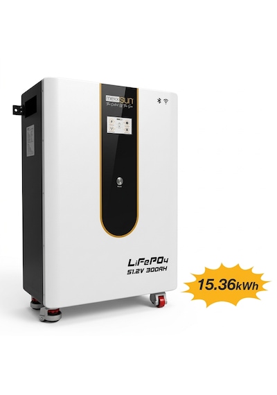 Mexxsun 51.2 Volt 300ah 15.36 Kwh Lifepo4 Lityum Akü