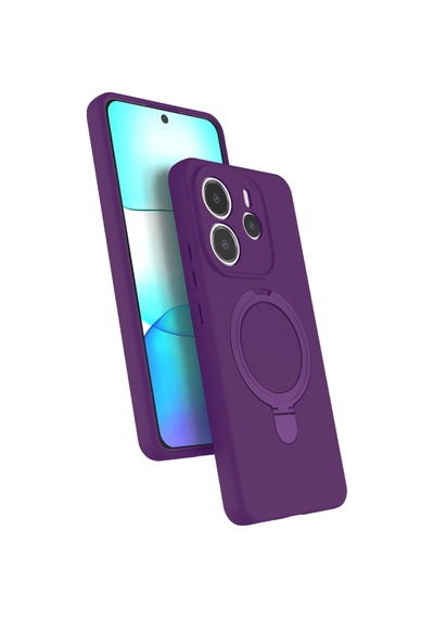 Xiaomi Redmi Note 14 4g Uyumlu Regal Magsafe Standlı Kapak - Derin Mor
