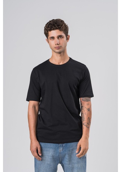 Coal City Erkek Siyah Oversize %100 Pamuk Basic T-shirt
