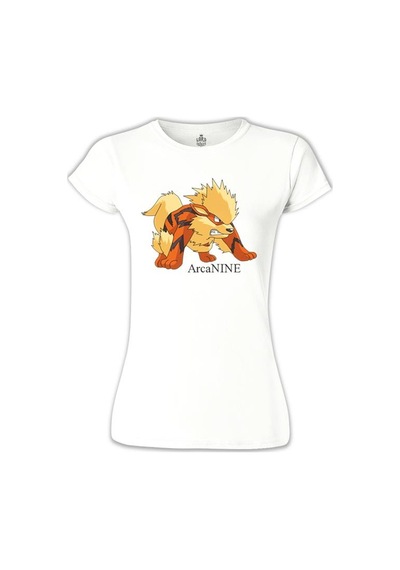 Pokemon Go - Arcanine Beyaz Kadın Tshirt 001
