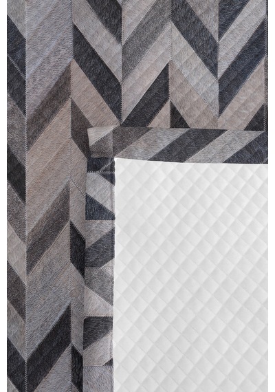 Gri Motifli Geometrik Genç Odası Tek Kişilik Pike Takımı - Antrasit Zigzag 160x220 Cm Yatak Örtüsü Kırsal Vadi Sükuneti