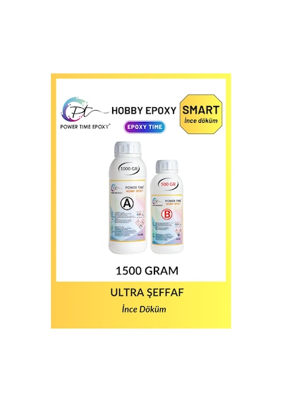 Power Time Hobi Epoksi Smart Şeffaf Ince Döküm Epoksi 1500 Gam