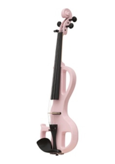 Kinglos Kng Mıds-b1807 Elektro Keman 4/4 Pembe Profesyonel - Silent Kulaklık Çıkışlı Sessiz Çalışma Modu, Kristal Netliğinde Tonlar