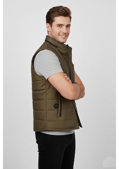 Bigazzi Erkek Spor Hakim Yaka Yelek Regular Kalıp 959-309 Bgl-st04875 Camel