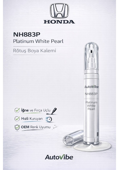 Honda Rötuş Boyası Nh883p İki Tüp Sedefli Platinum White Pearl Toyota Mitsubishi Nissan Mazda Subaru Suzuki