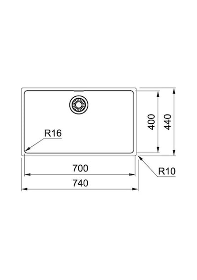 Franke Maris MRX 110-70 Tek Gözlü Eviye + Lina L Krom Spiralli Mutfak Eviye Batarya Seti Krom Inox
