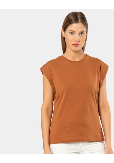 Türen Kadın Vatka Görünümlü T-shirt 3401/tarçın 001