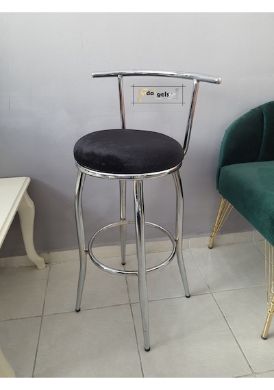 Sırtlı Dekoratif Bar Tabure Karışık Renk