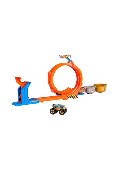 Jbx64 Hot Wheels Monster Trucks Döngü Ve Takla Bigfoot Oyun Parkuru Çok Renkli