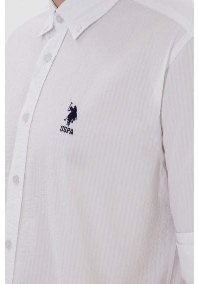 U.S. Polo Assn. U.s. Polo Assn. Erkek Beyaz Uzun Kollu Regular Gömlek 2170101