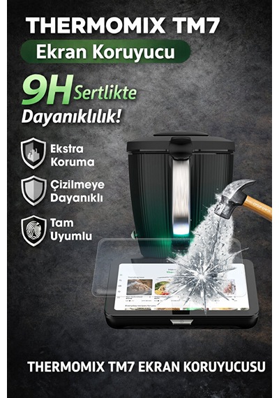 Thermomix Tm7 Uyumlu 9h Kırılmaz Nano Cam Ekran Koruyucu Çizilmeye Dayanıklı