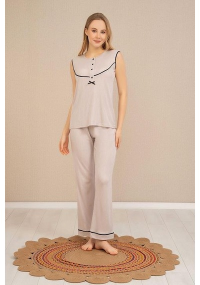 Baha 4524 Yarım Kol 3'lü Pijama Takım 001