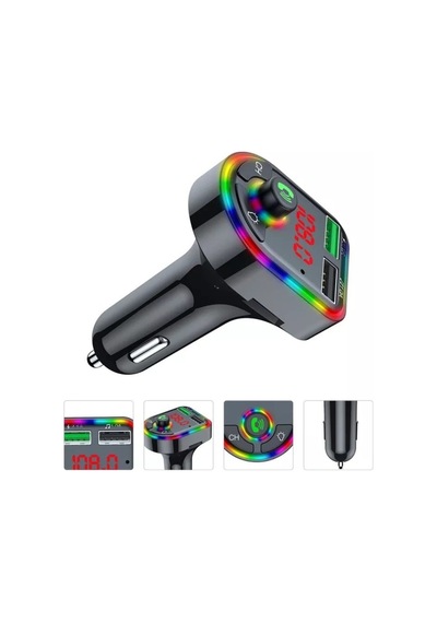 Concord C616 Rgb Işıklı 2.1a Şarj Girişi Bluetooth Fm Transmitter