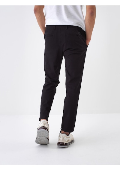Xint Siyah Pamuk Dokulu Slim Fit Jogger 100685