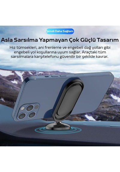 Kuulaa Universal Mıknatıslı Standlı Cep Telefon Araç Tutucu Alum