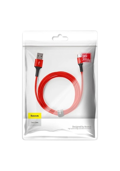 Baseus Halo Mikro Usb 3a Hızlı Şarj 0.25cm Kısa Power Bank İçin Şarj Kablosu- 5775 Kırmızı