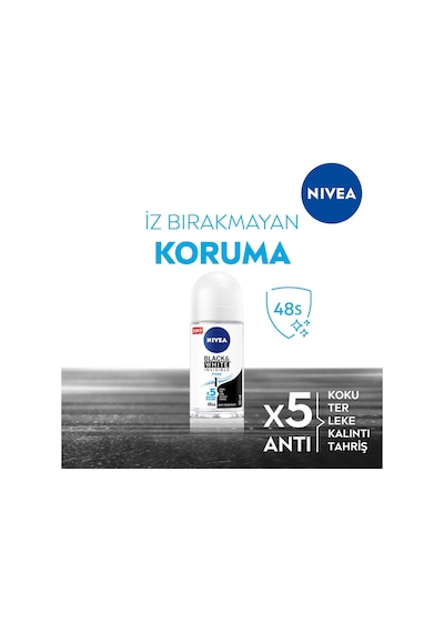 Nivea Invisible Black&White Pure Kadın Roll-On Deodorant 4 x 50 ML